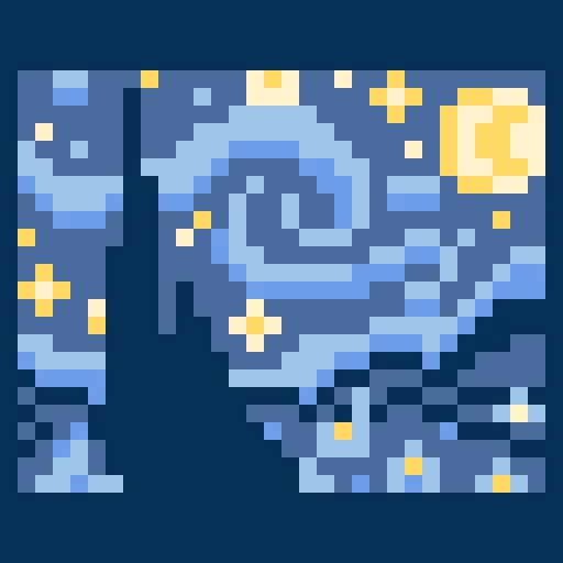simplified starry night