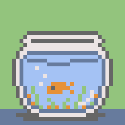 Fish bowl pixel art