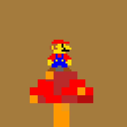 mario on mushroom