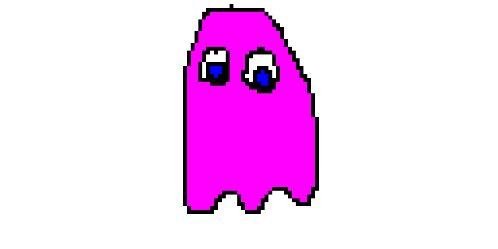 pacman pinky 8 bit looking up and down