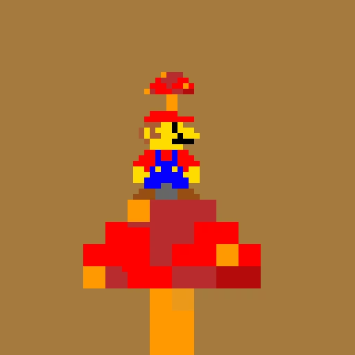 Mushroom on Mario on a Mushroom (original by rihanna_draws)