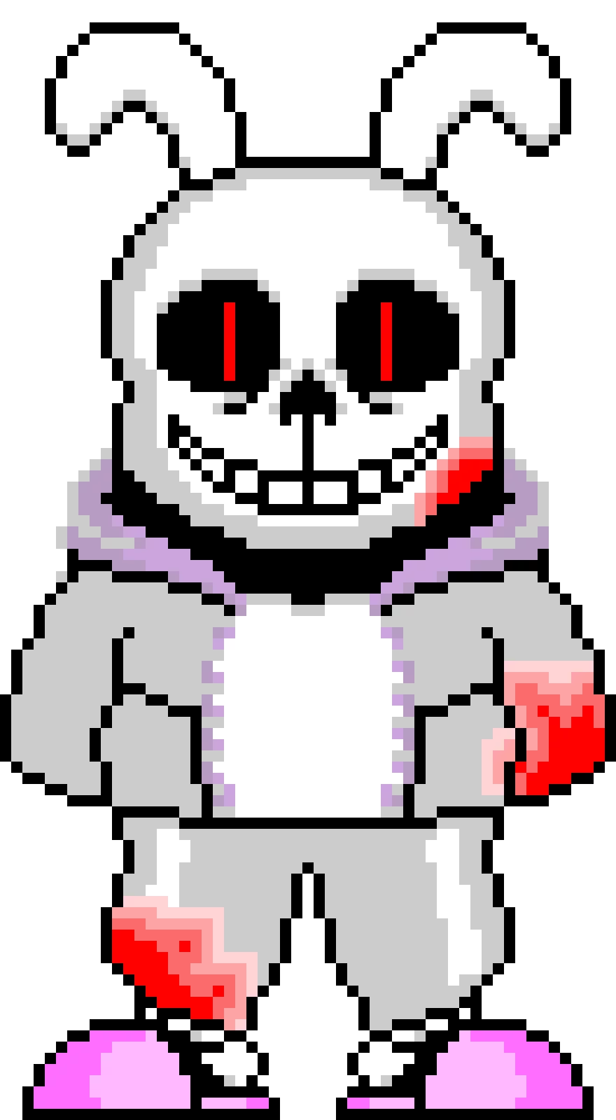 bunny sans inspired from my pool noodle bunny art
