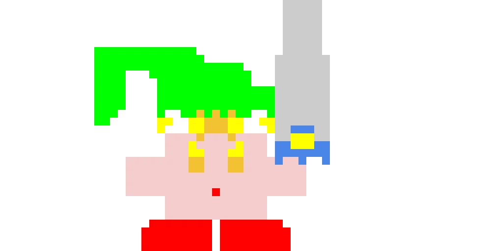 kirby inhaled a special blade knight and became ultra sword kirby