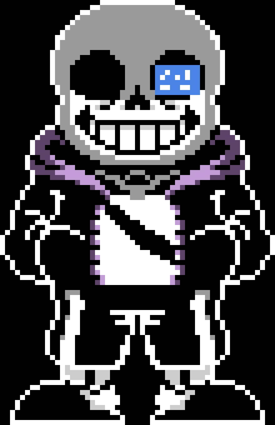 Blue screen sans (heh did you think skeletons could bleed)