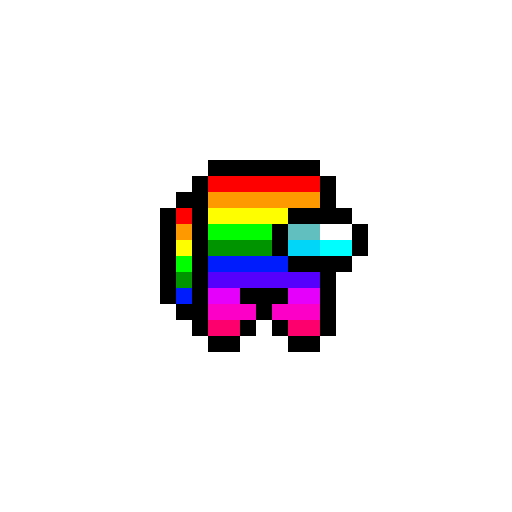 Rainbow crewmate (inspired in amoguzzz)