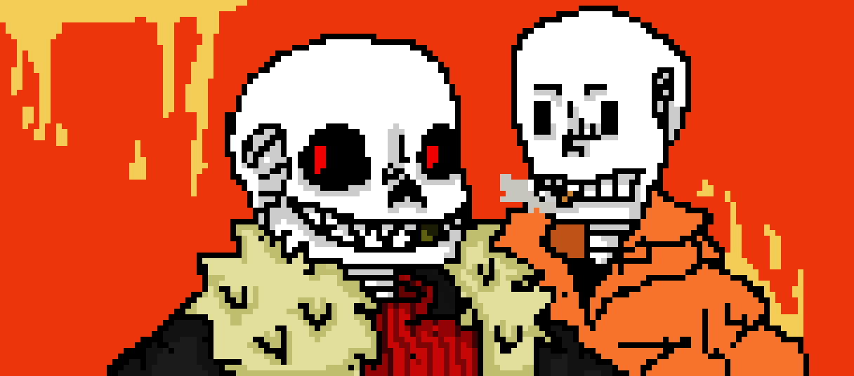 Red and stretch (UF!sans and US!papyrus