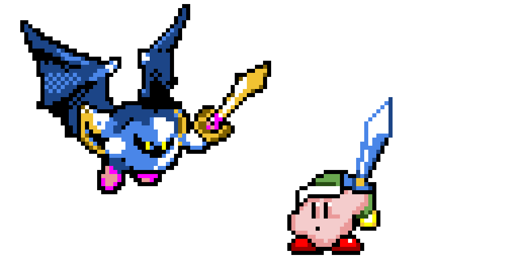 Kirby VS Meta Knight (PLS DON’T STEAL IT TOOK 4 HOURS TO MAKE THIS)