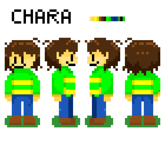 Chara sprites (Thanks to @pool_noodle) (LETTERS Are so hard to make!)
