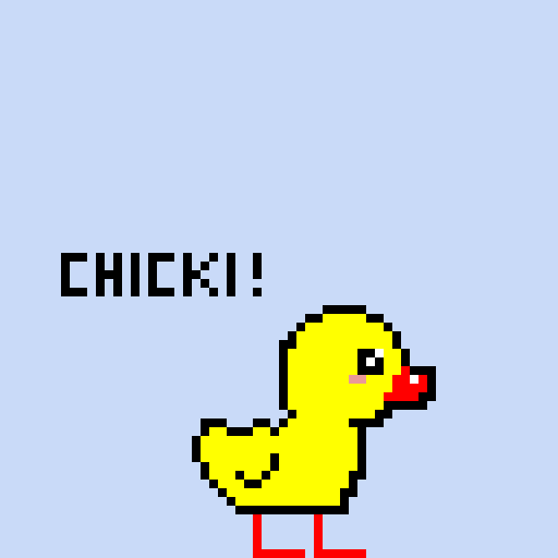 chicki the duck (ima try to make smth that’s actually good like idk but it might take some tim