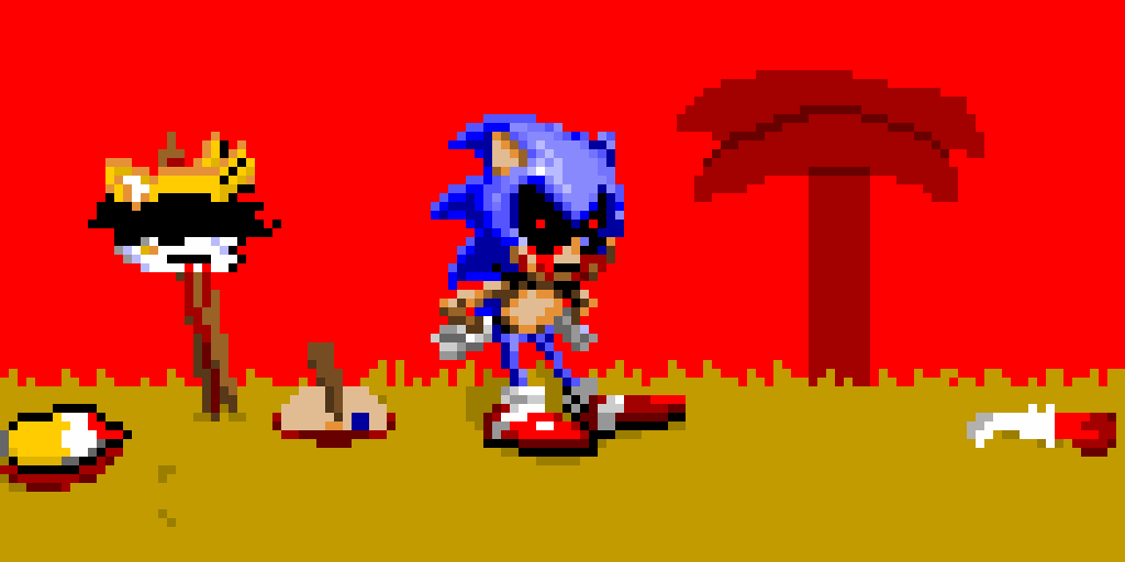 sonic exe tapping his foot