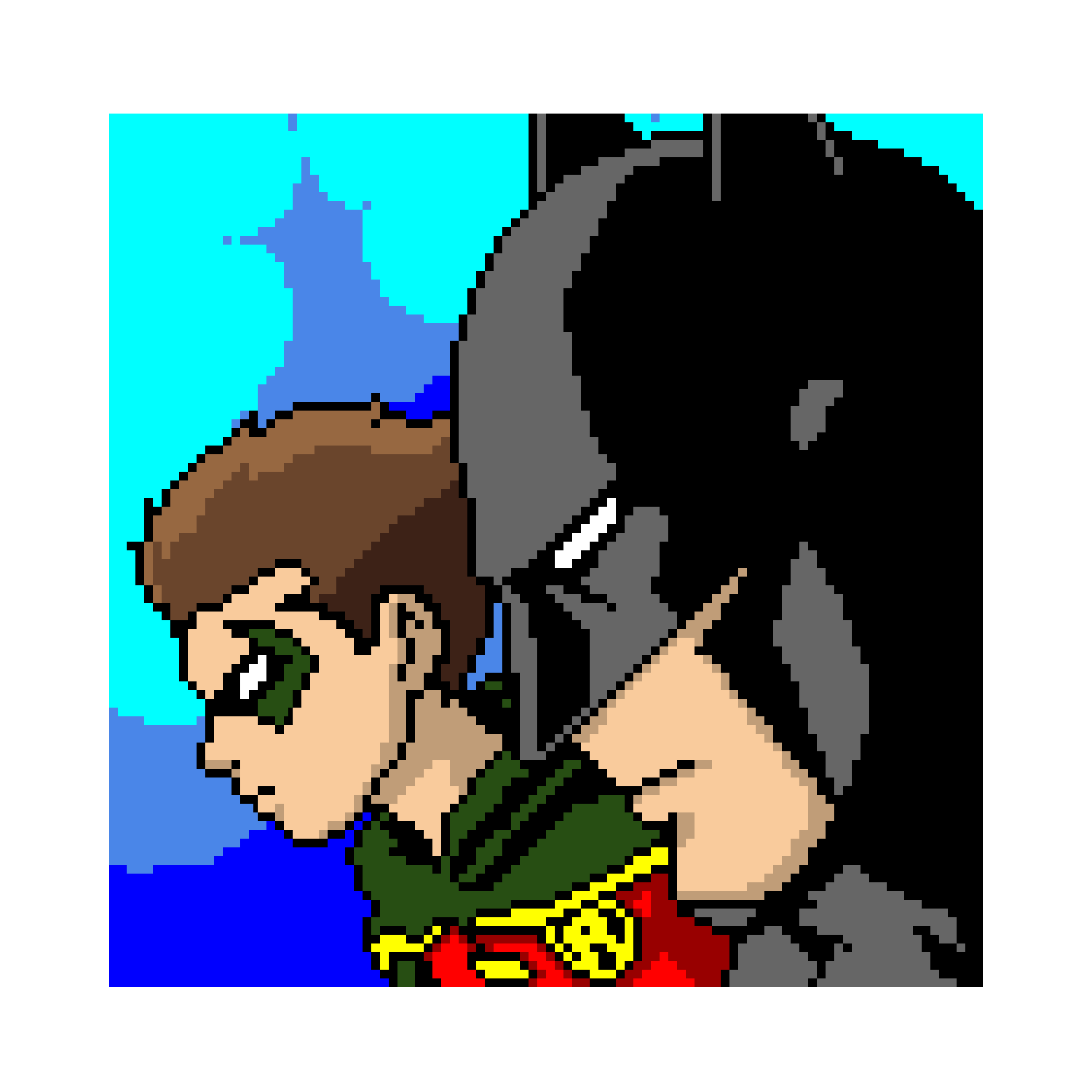 Batman and robin damian pixel art