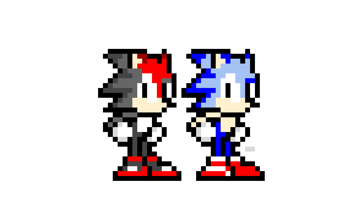 Sonic Sprite Png , Png Download - Shadow The Hedgehog Pixel Art