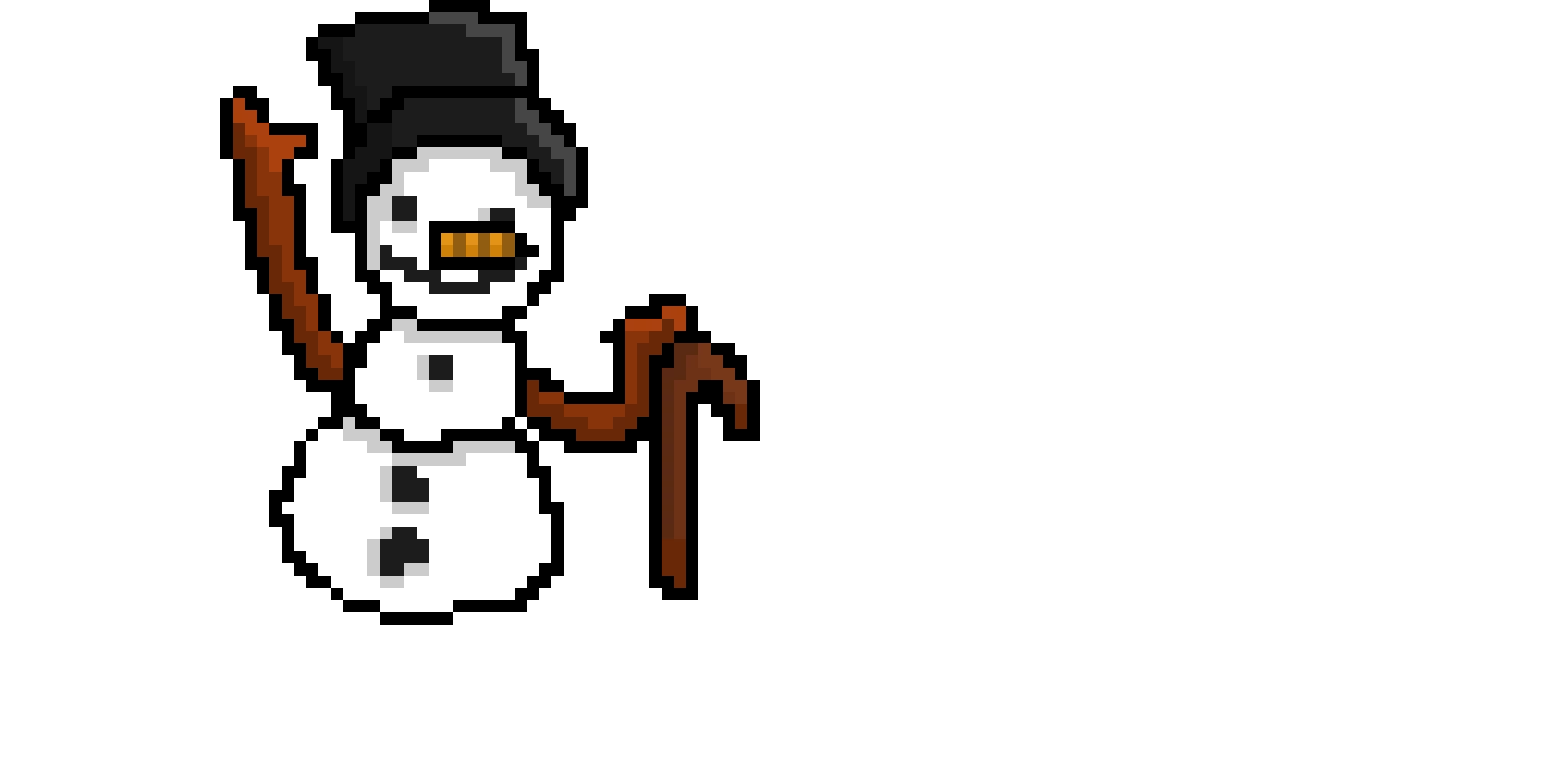 a really friendly snowman
