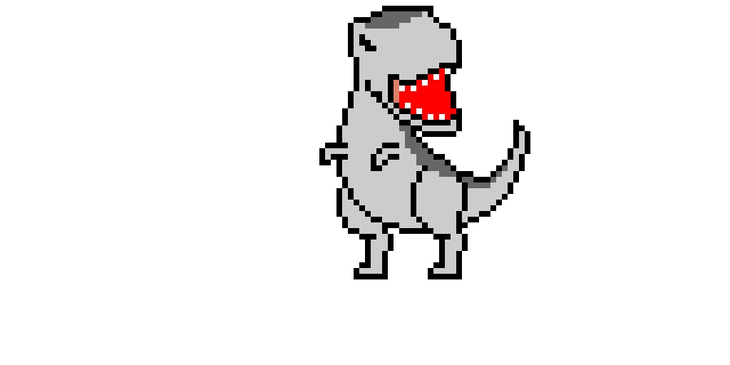 new dino pixel logo