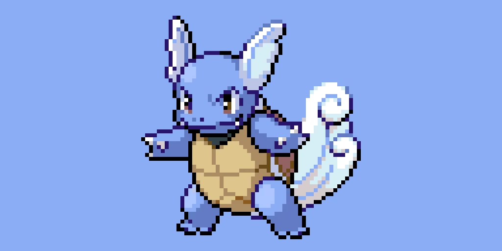 008 wartortle pokemon pixel art