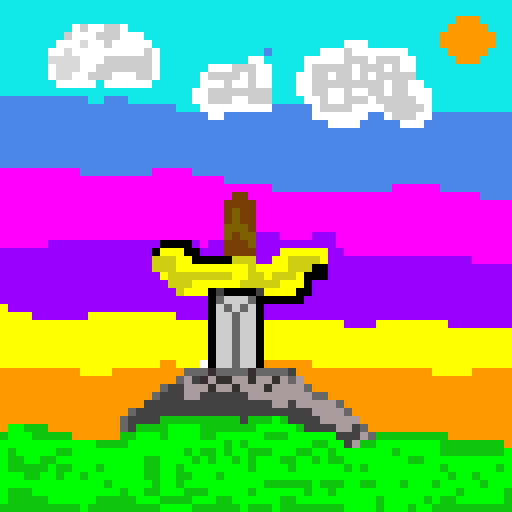 Sword in a rock with low pixels better one coming out soon