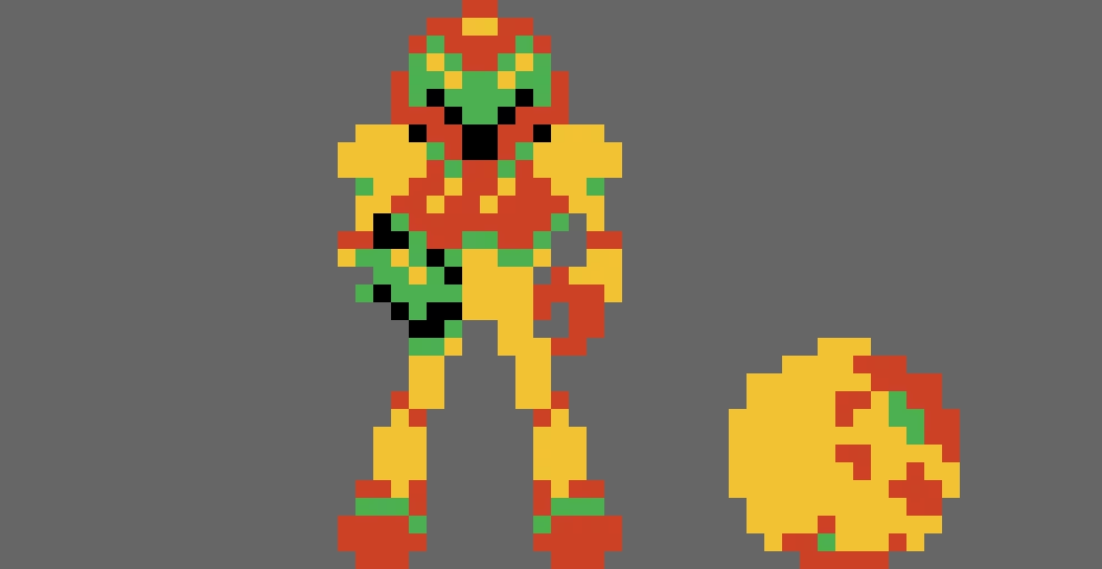 Metroid 1 Samus w/ Fixed Morph Ball Form