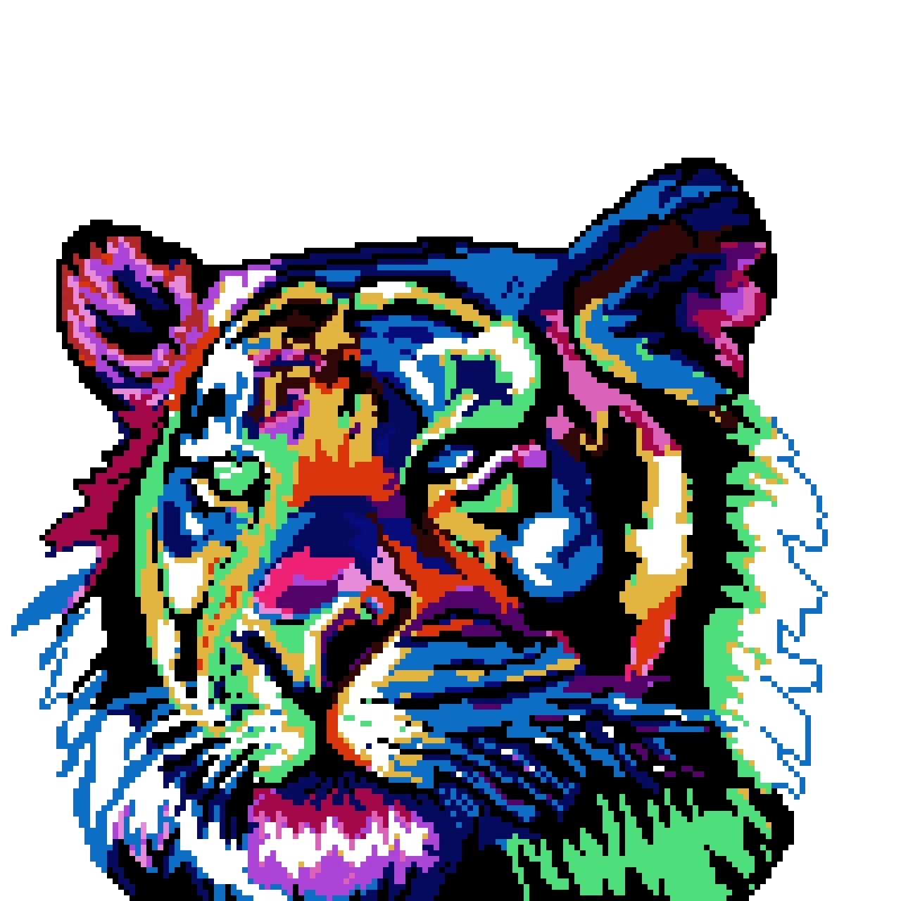 Giant rainbow tiger (30 hours of work)