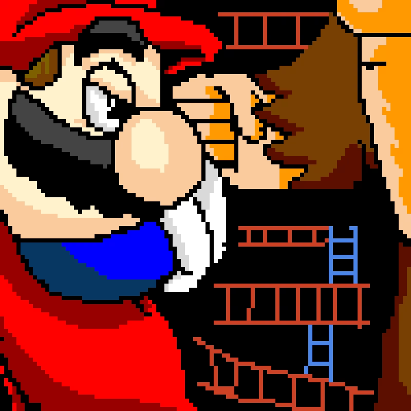 my last drawing for now donkey kong game hope you guys will like it it jumpman mario