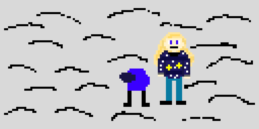 my first female spite probably gonna use this sprite for the game as the player sus