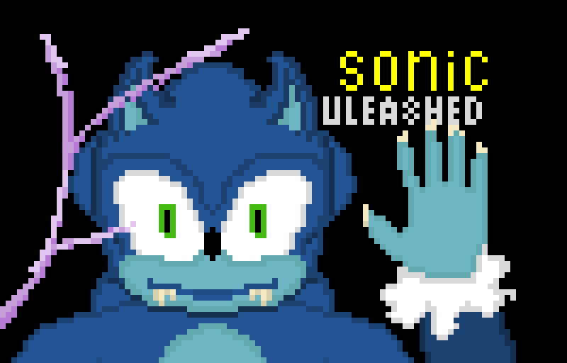 Sonic unleashed pixel art