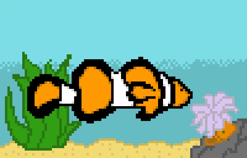 clownfish with background