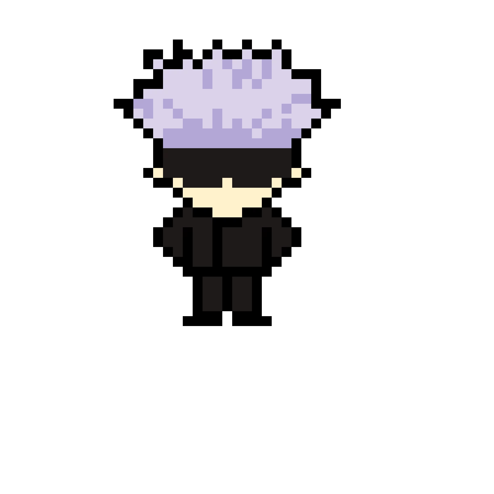 jujutsu kaisen gojo pixel art