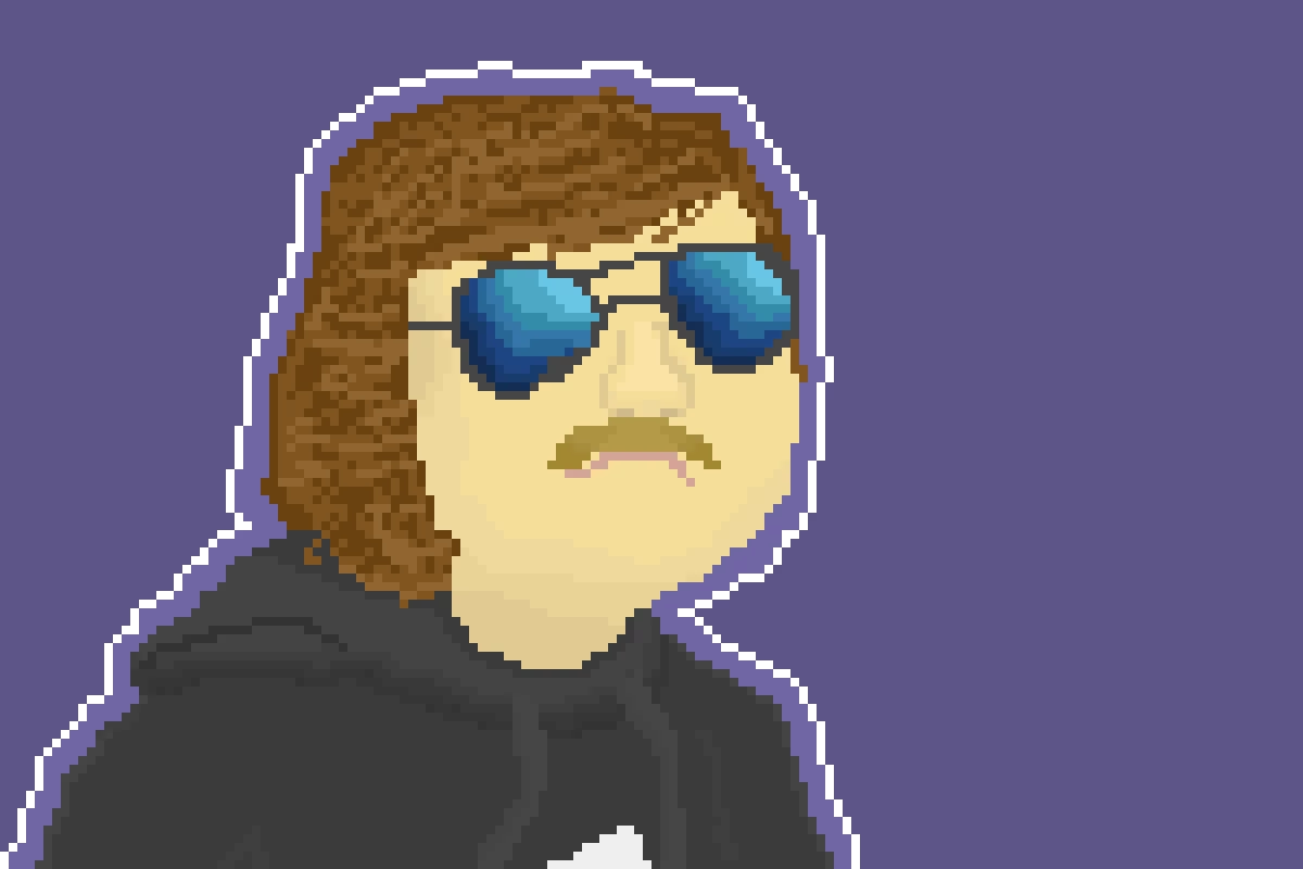 Me with sunglasses and a mustache