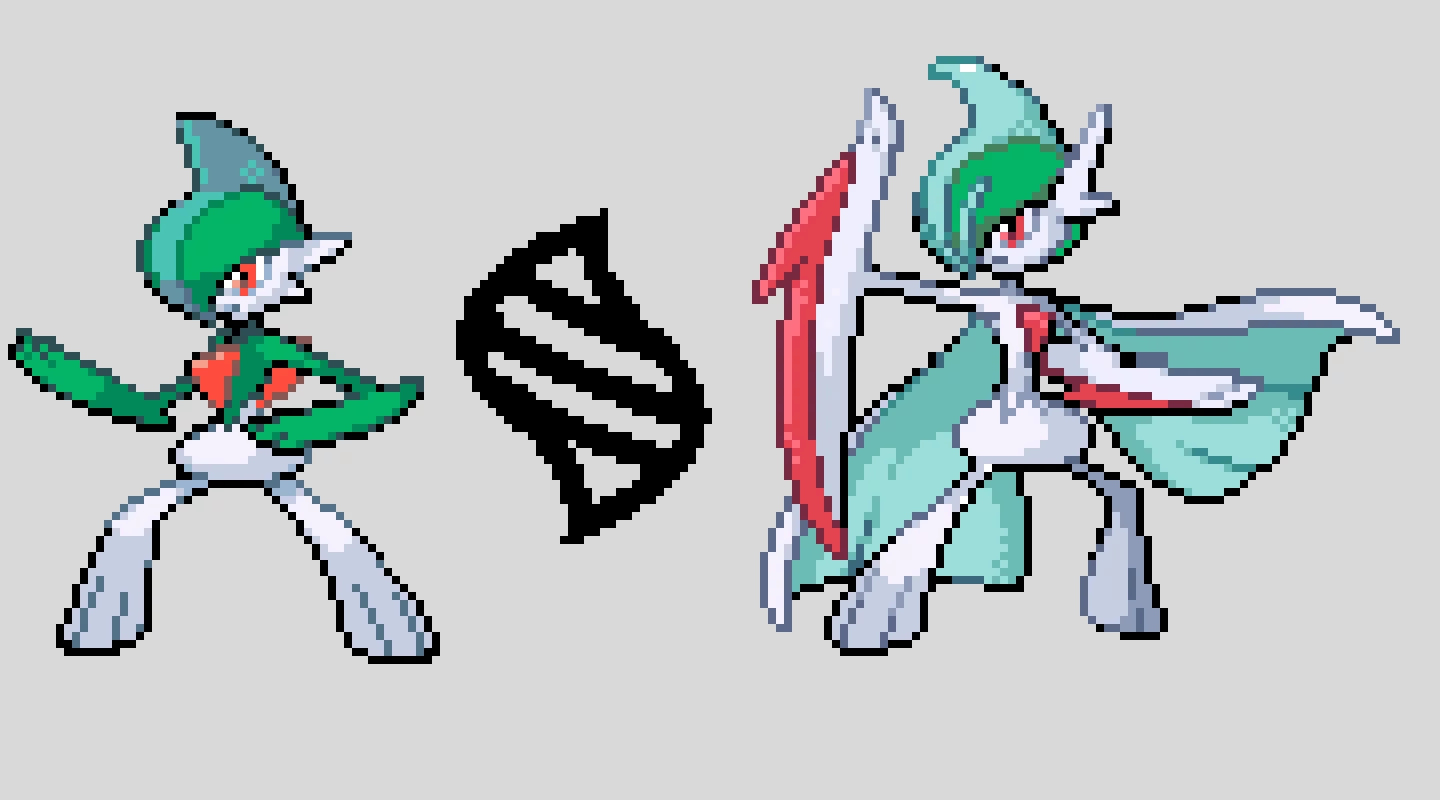 Gallade and mega gallade for @hybrid441