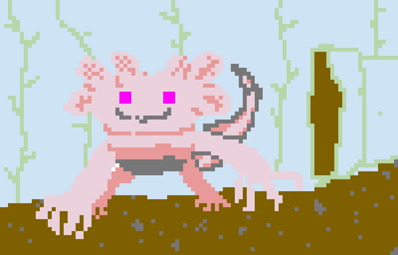 idk man I turned someones cute axolotl into horror