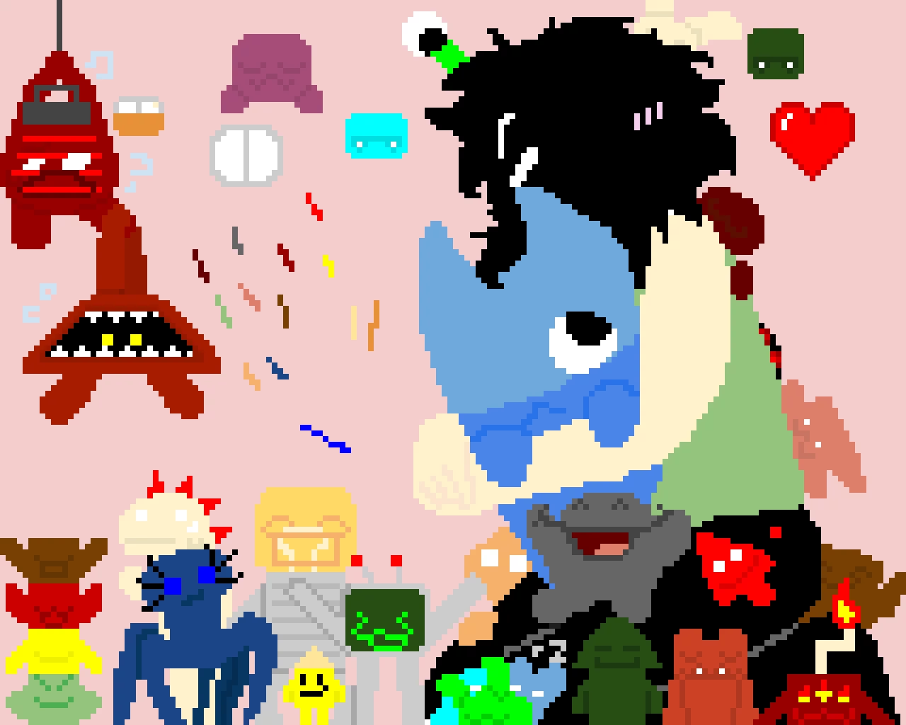 (Gift for @pixelated_feesh73 !X3) He asked me to draw his ocs (the Incarvations) and here they are!!