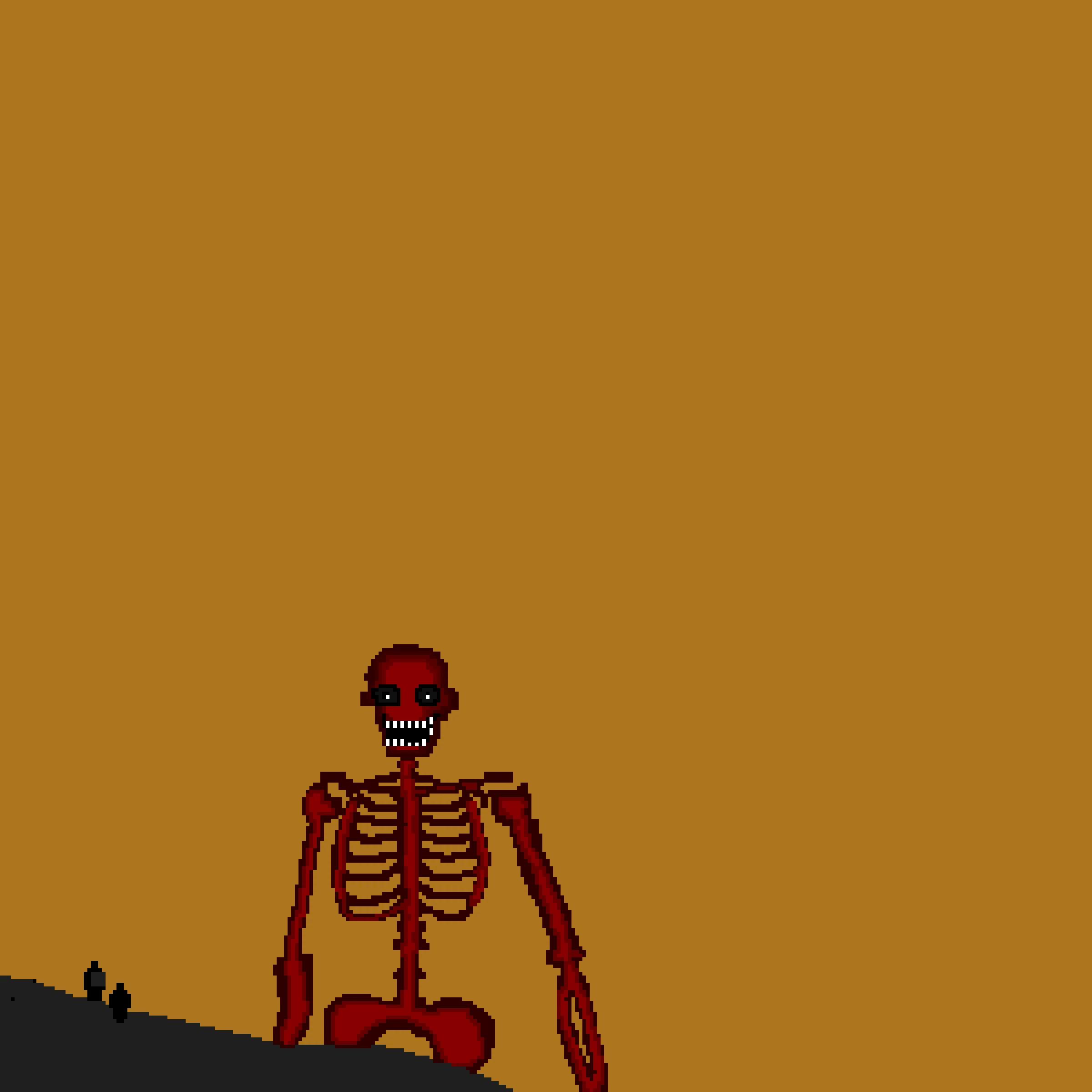 wip making a pixel art about giant skeletons wish me luck