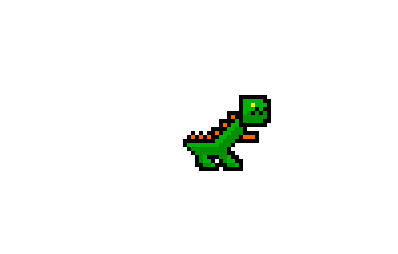dino pixel logo now with a body!