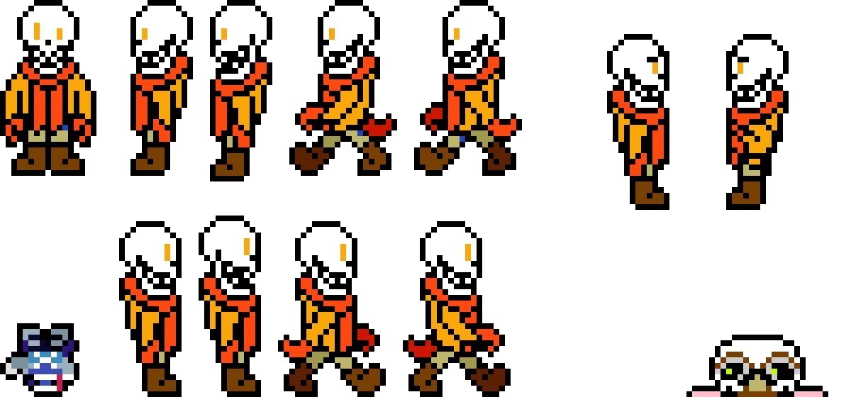 DokiTale Papyrus but sideways