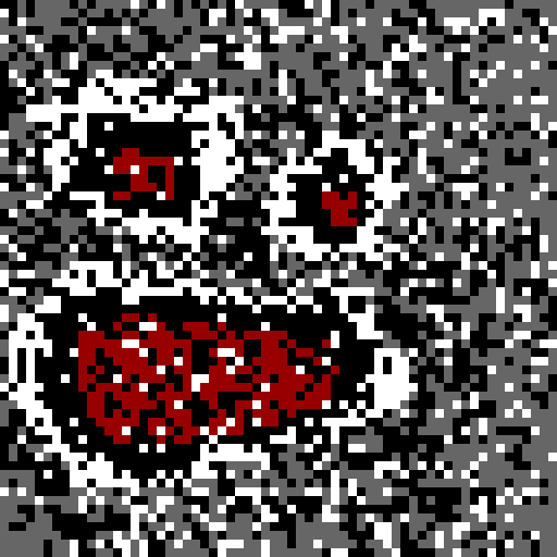 glitchy face