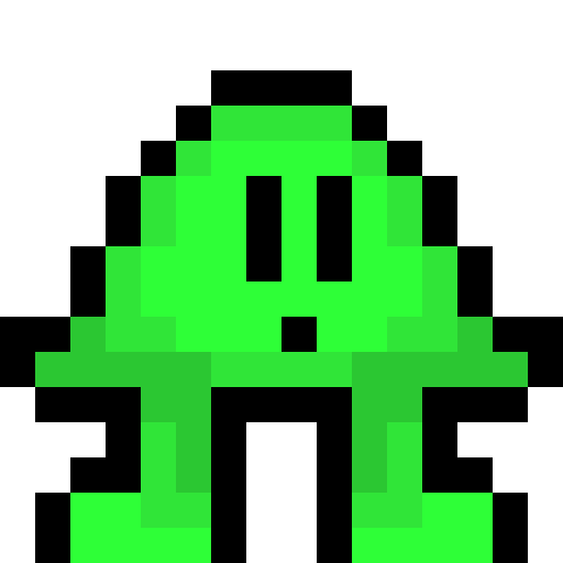 Green slime with… legs… requested by @mesmerizer