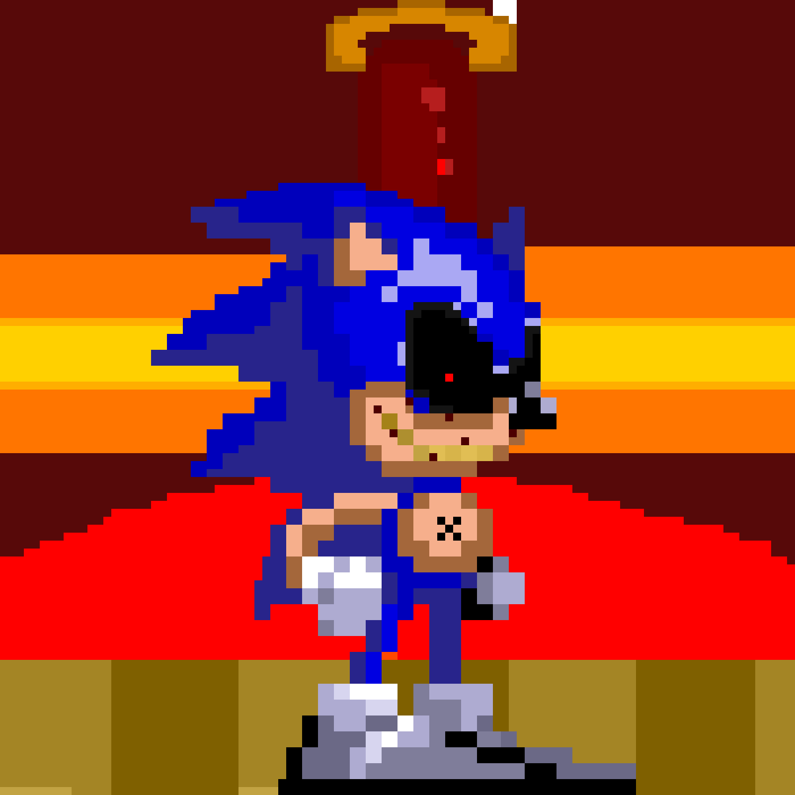 sonic.exe (2011X) burning green hills friends with FNAF_USER,CREATOR is JOEDOUGHBOI have a great day