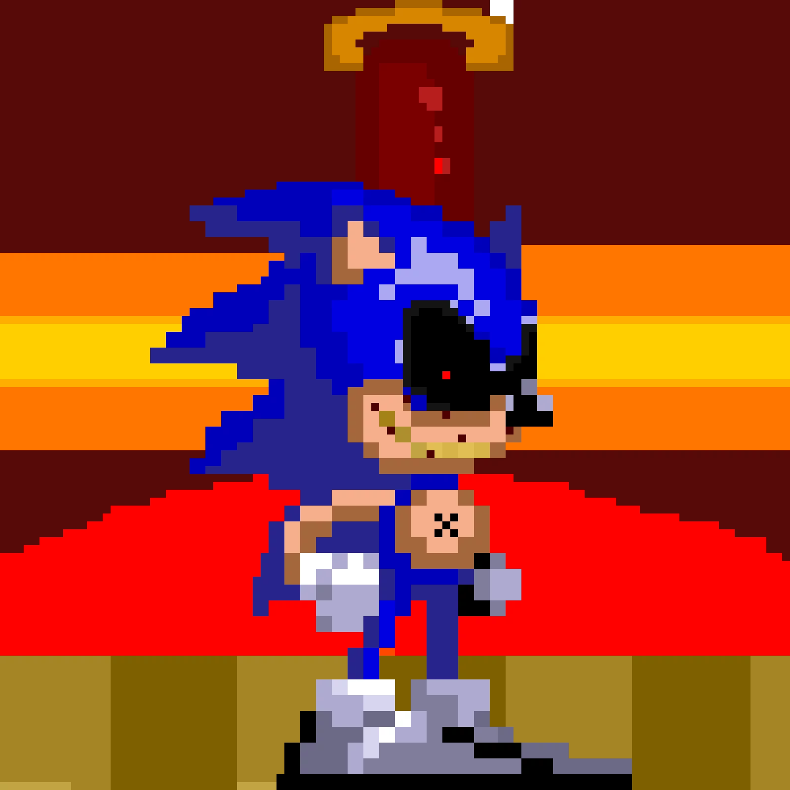 sonic.exe (2011X) burning green hills friends with FNAF_USER,CREATOR is JOEDOUGHBOI have a great day