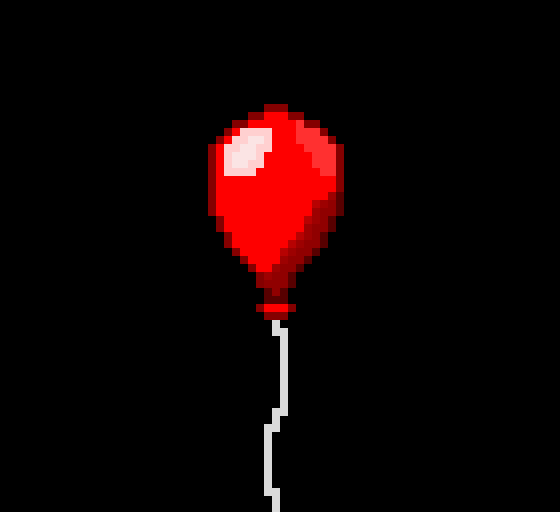 balloon bobbing up and down