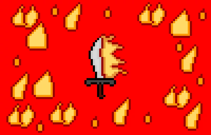 flaming blade
