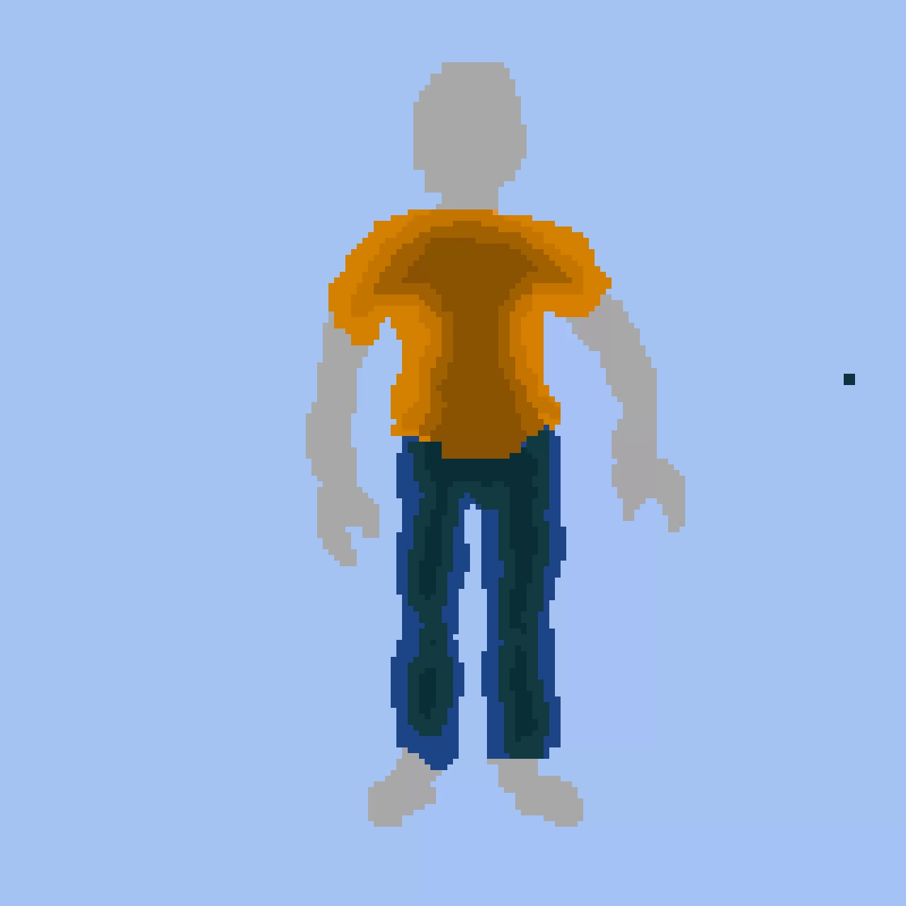 human model in shirt and jeans