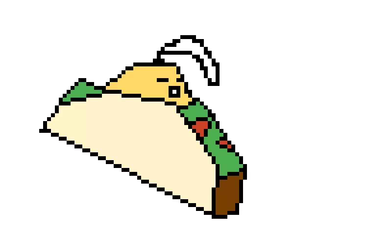 i got this little gudetama squishy taco i love it