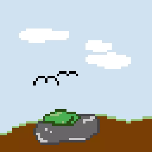 moss on a rock suggested by diagonal kris
