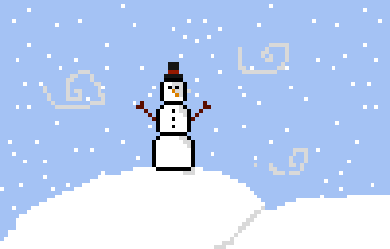 snowman in the snow