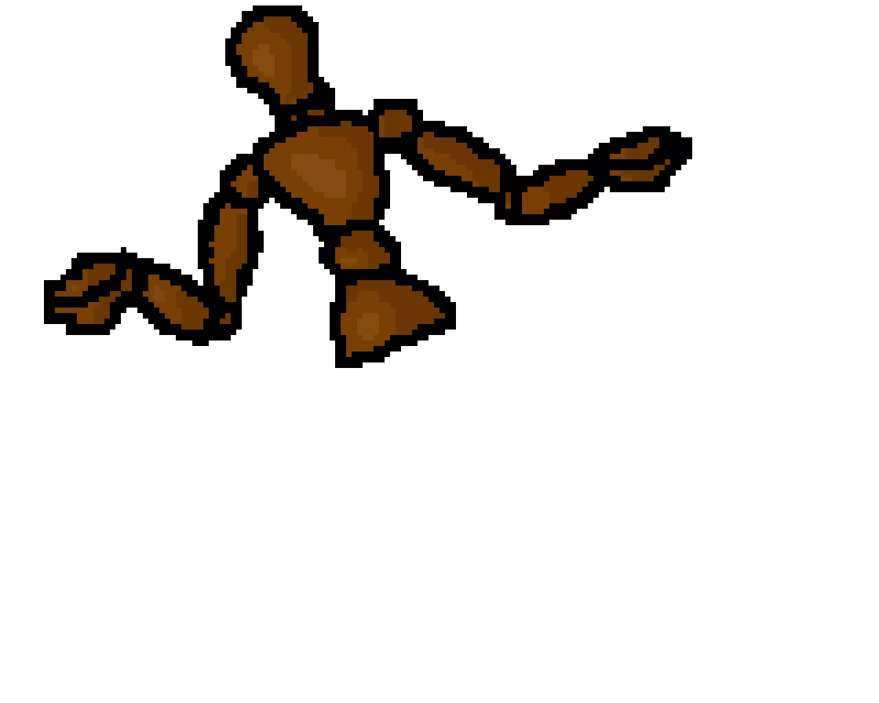 wooden figure shrugging