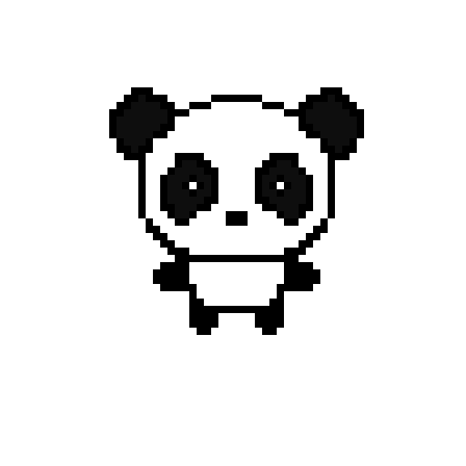 Baby panda pixel art