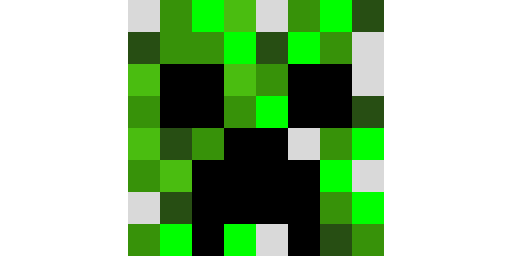 Creeper head pixel art