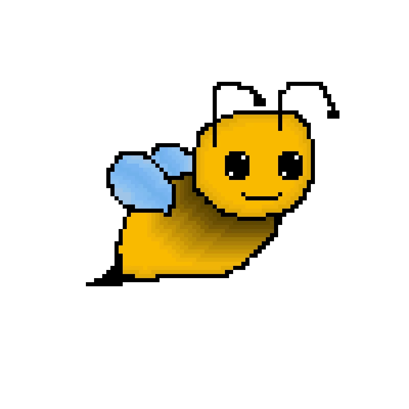 gradient cartoon bee