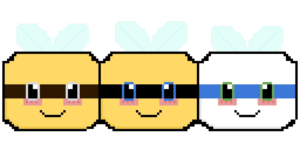 Henry James, Beela, and Ellie (H.E.B.) (Me, Pikachu, and Squidgril202&rsquo;s Pipe Cleaner Bees)