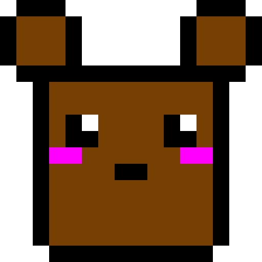 Kawaii Mr Bear Pixel Art